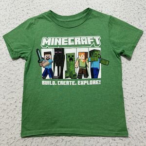 Minecraft Youth XS Short Sleeve Graphic T Shirt Build Create Explore Mojang